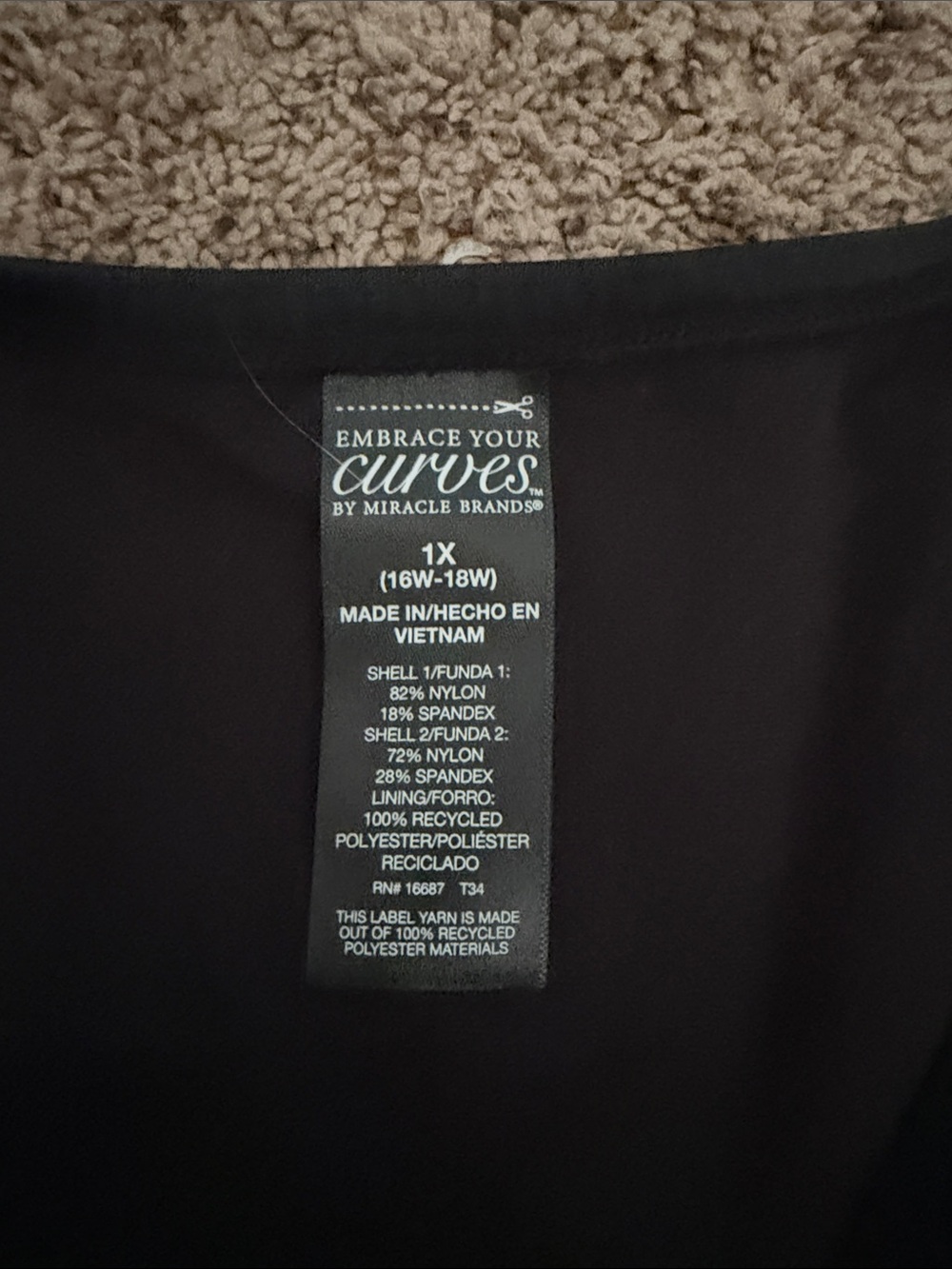 Sleek Black One-Piece Swimsuit with Center Ring Detail - Picture 3 of 3